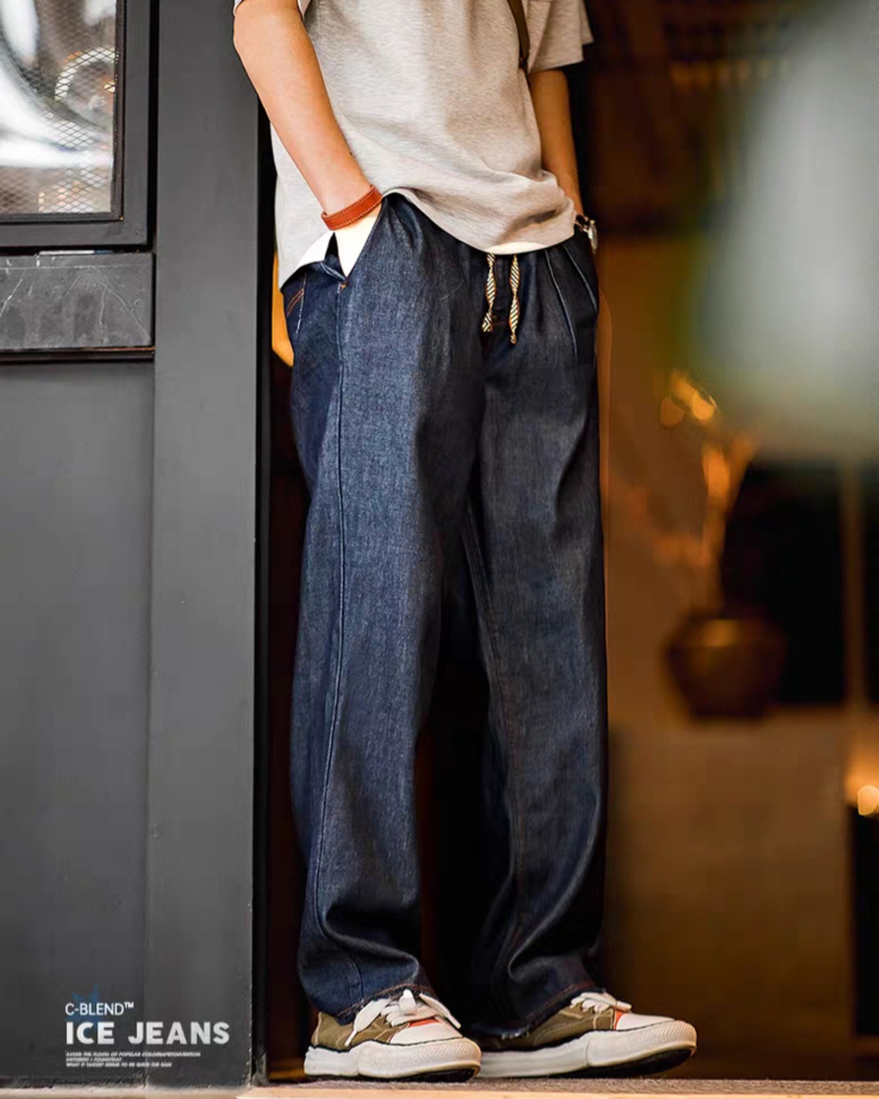 Casual Ice Leather Jeans  K0327