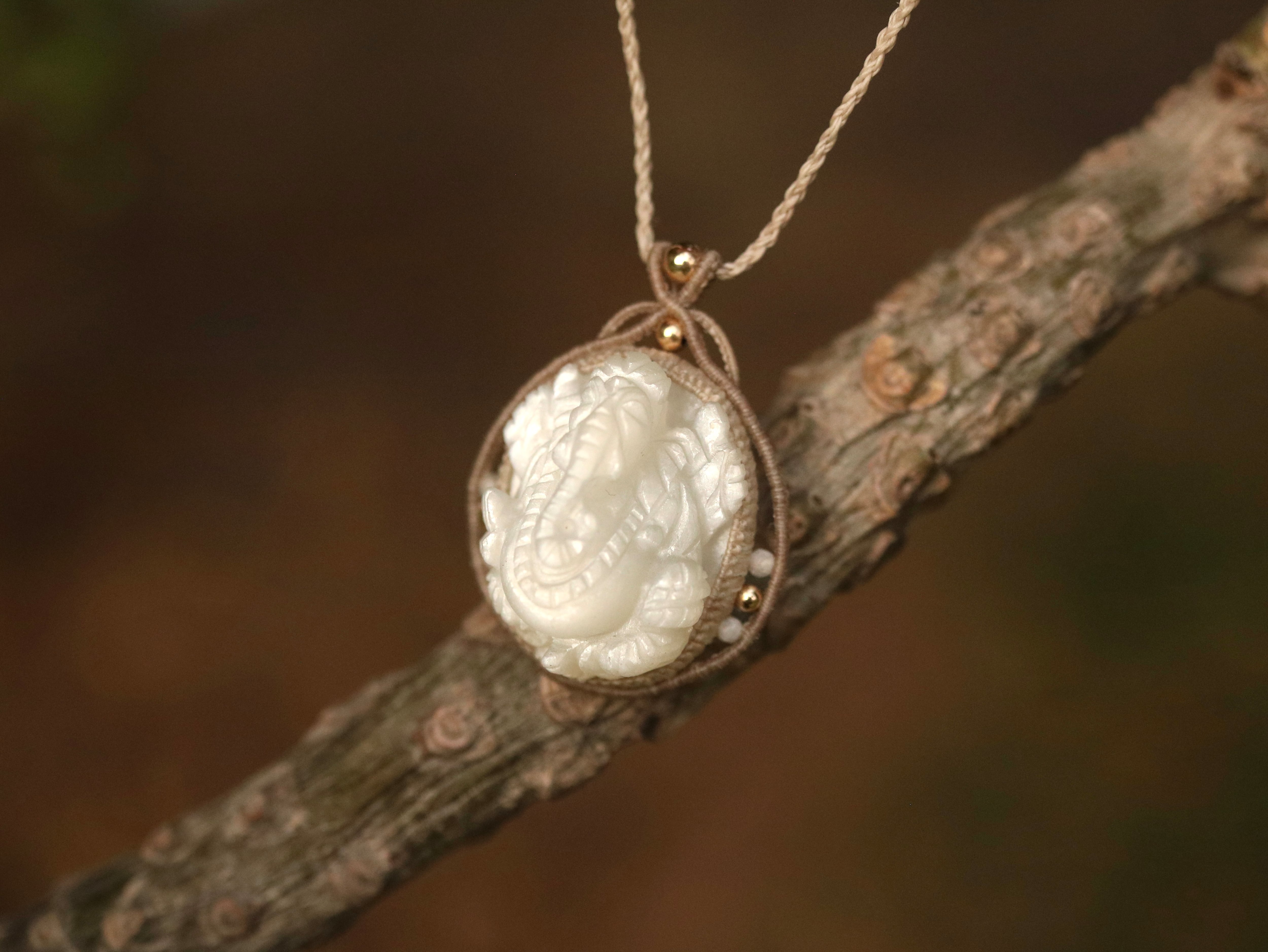 ムーンストーン ガネーシャ ペンダント