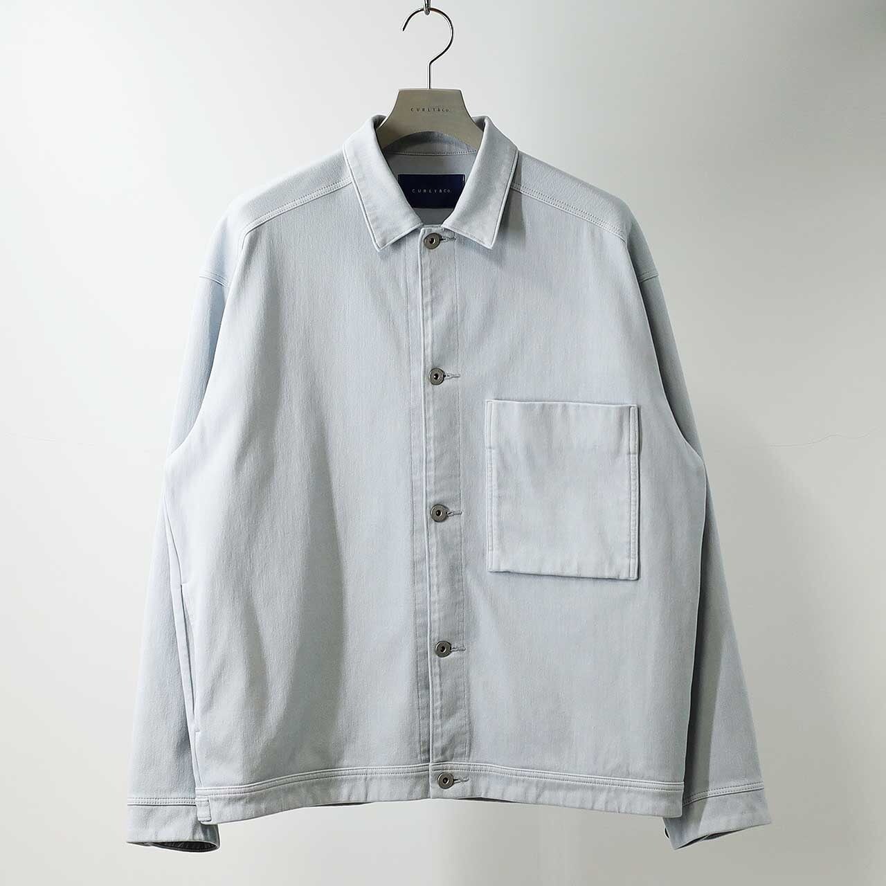 CURLY&Co./KNIT DENIM TRUCKER JACKET | TheWeft