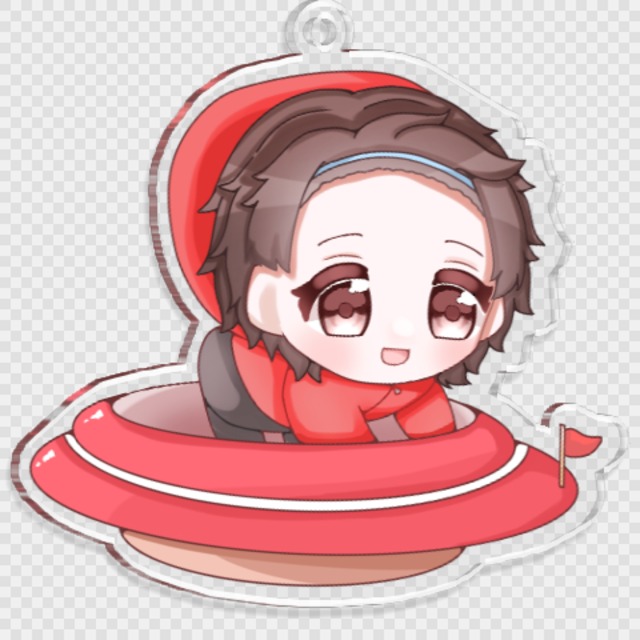 似顔絵アクリルキーホルダー/片面印刷/70mmx70mm