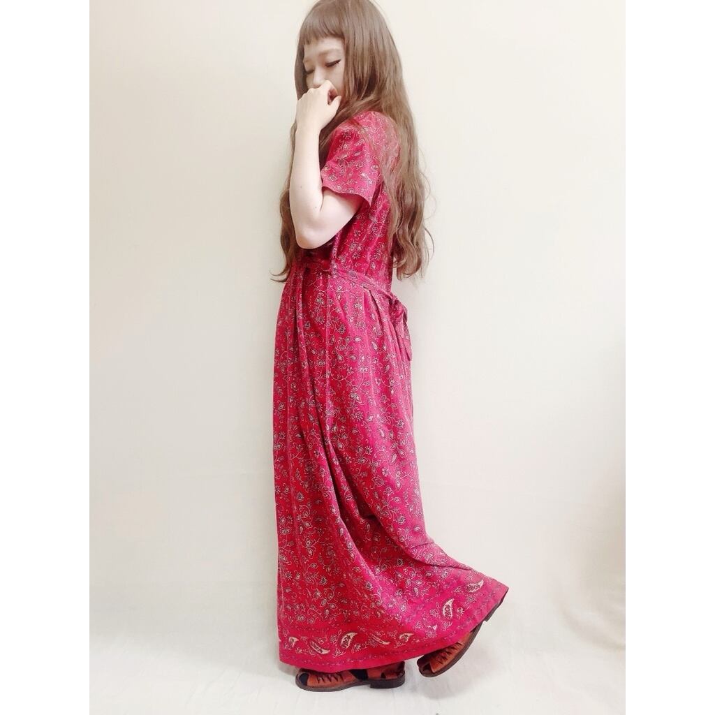 ERIKA STUDIO” ペイズリー one-piece ／ 古着 ペイズリー柄 ロング