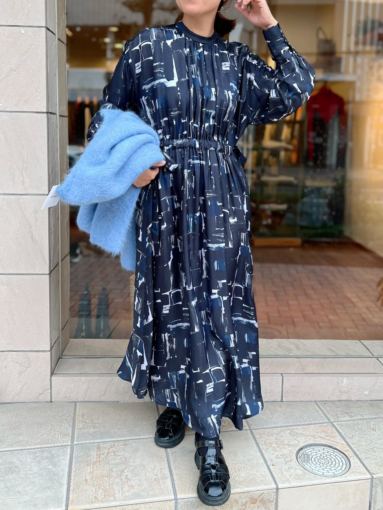 SACRA BLURRY PAISLEY OP ブラーリーペイズリーワンピース SACRA BLURRED ペイズリープリント ワンピース SACRA(サクラ)の