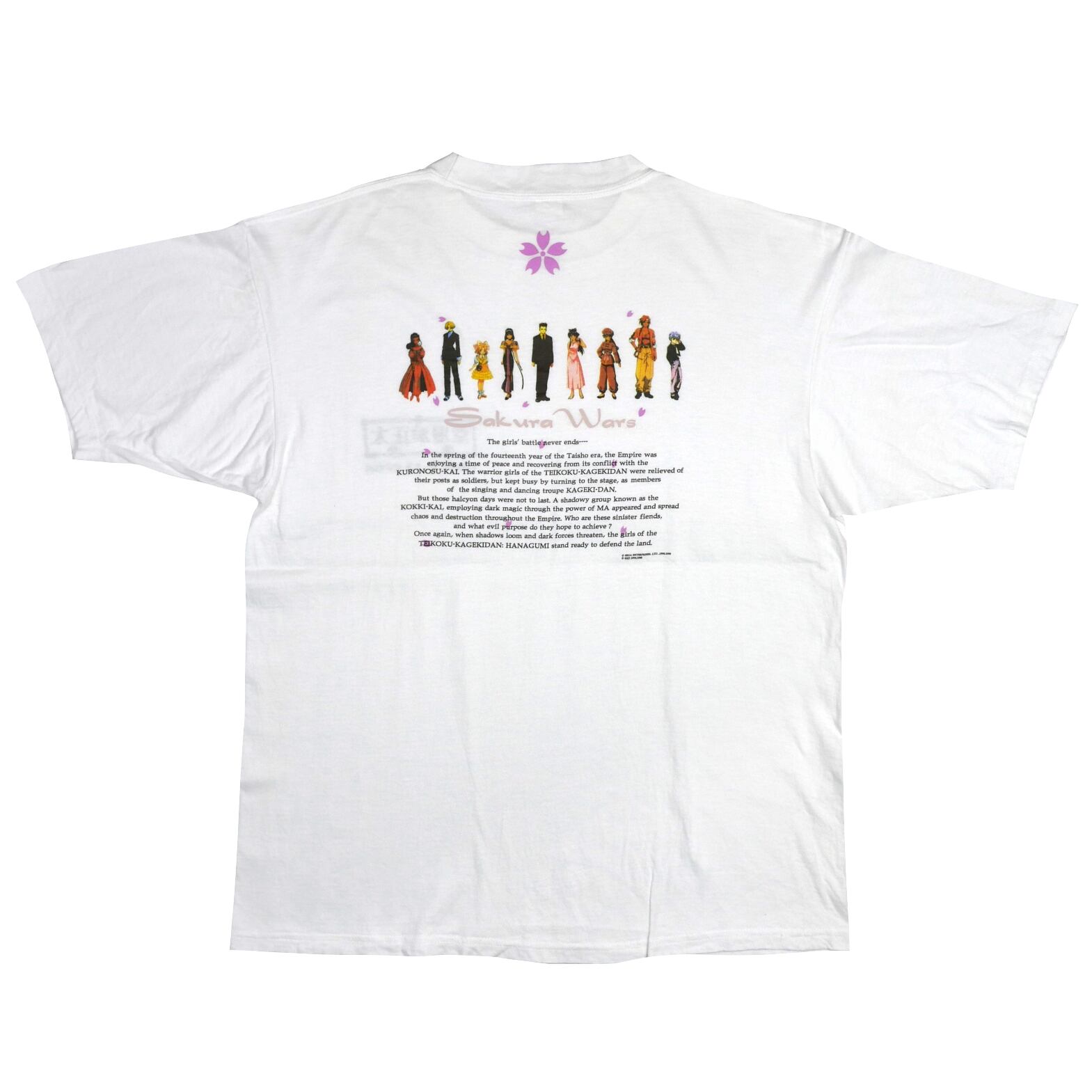 USED【L】Vintage 90s サクラ大戦 太正浪漫堂 1998年6月13日 オープン記念 Sakura Wars Tee / ©SEGA ENTERPRISES, LTD. 1996, 1998