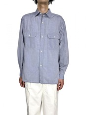 【blurhms ROOTSTOCK】Hard Twist Chambray Work Shirts L/S