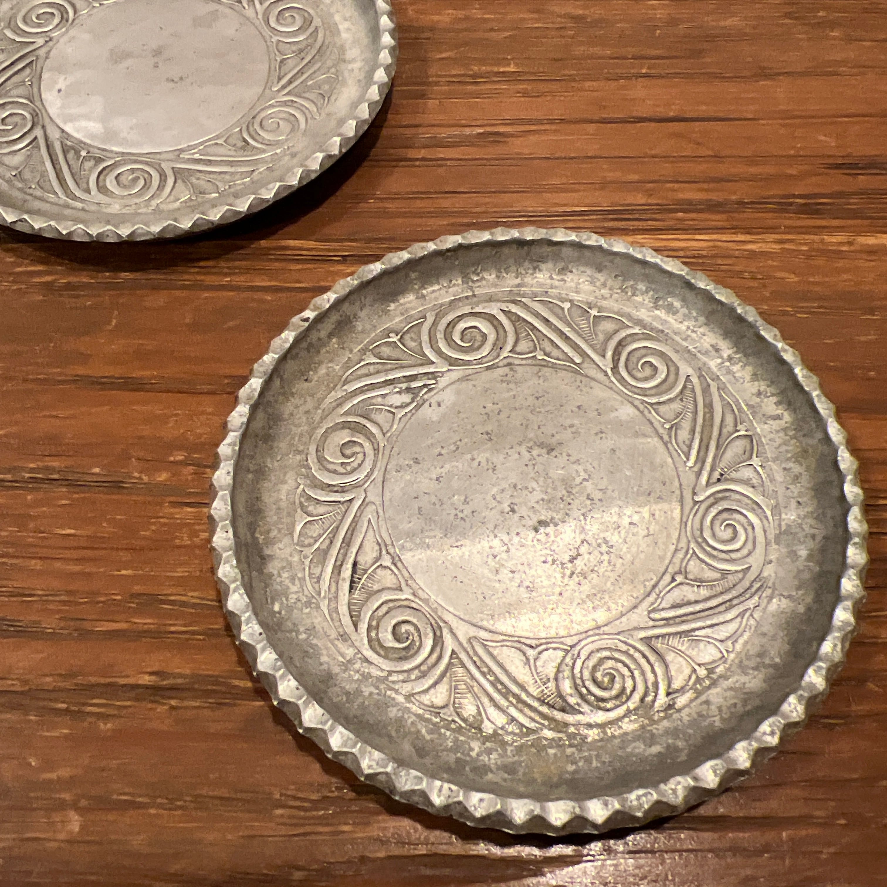 アルミのコースター ヴィンテージ 2枚セット