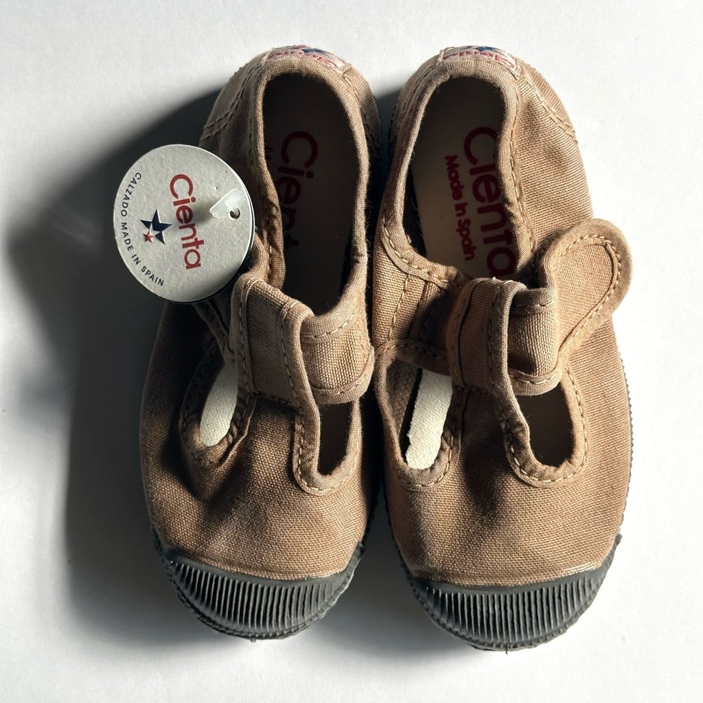 CIENTA Kids T Strap Shoes【23-26】むら染めBeige
