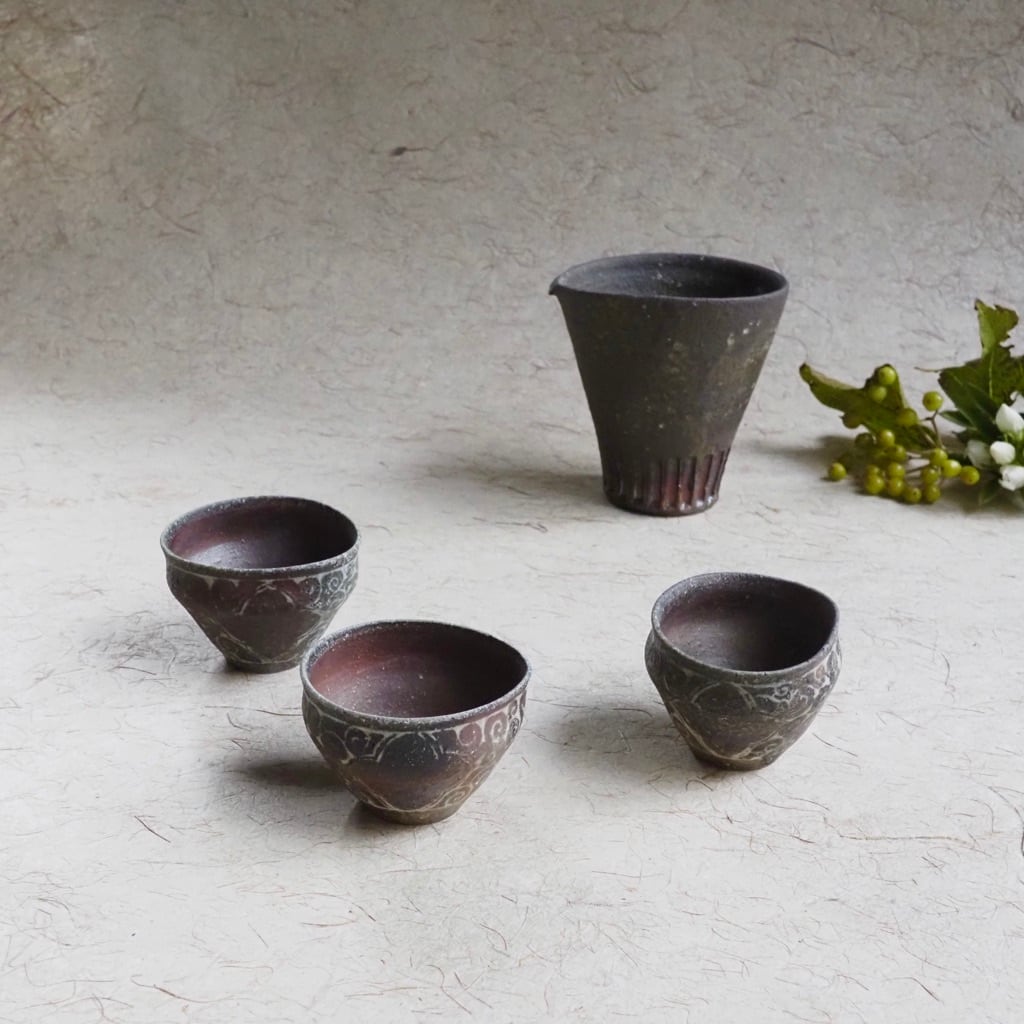 土本訓寛・久美子/焼締 片口