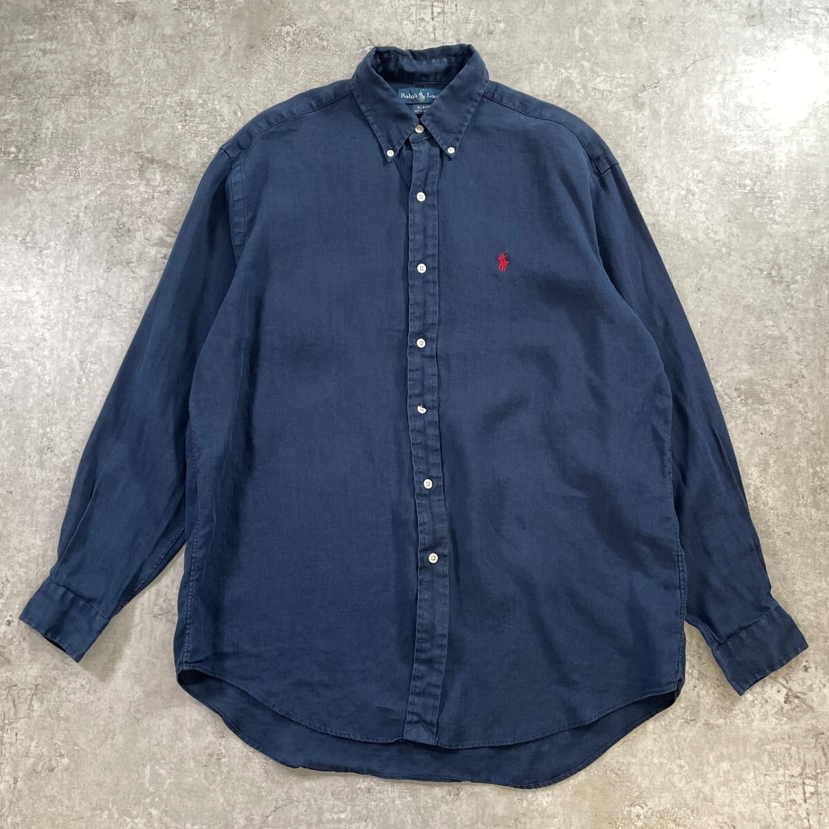 90年代 Ralph Lauren ラルフローレン BLAKE リネンシャツ メンズL相当 90年代 Ralph Lauren ラルフローレン BLAKE リネンシャツ メンズL相当