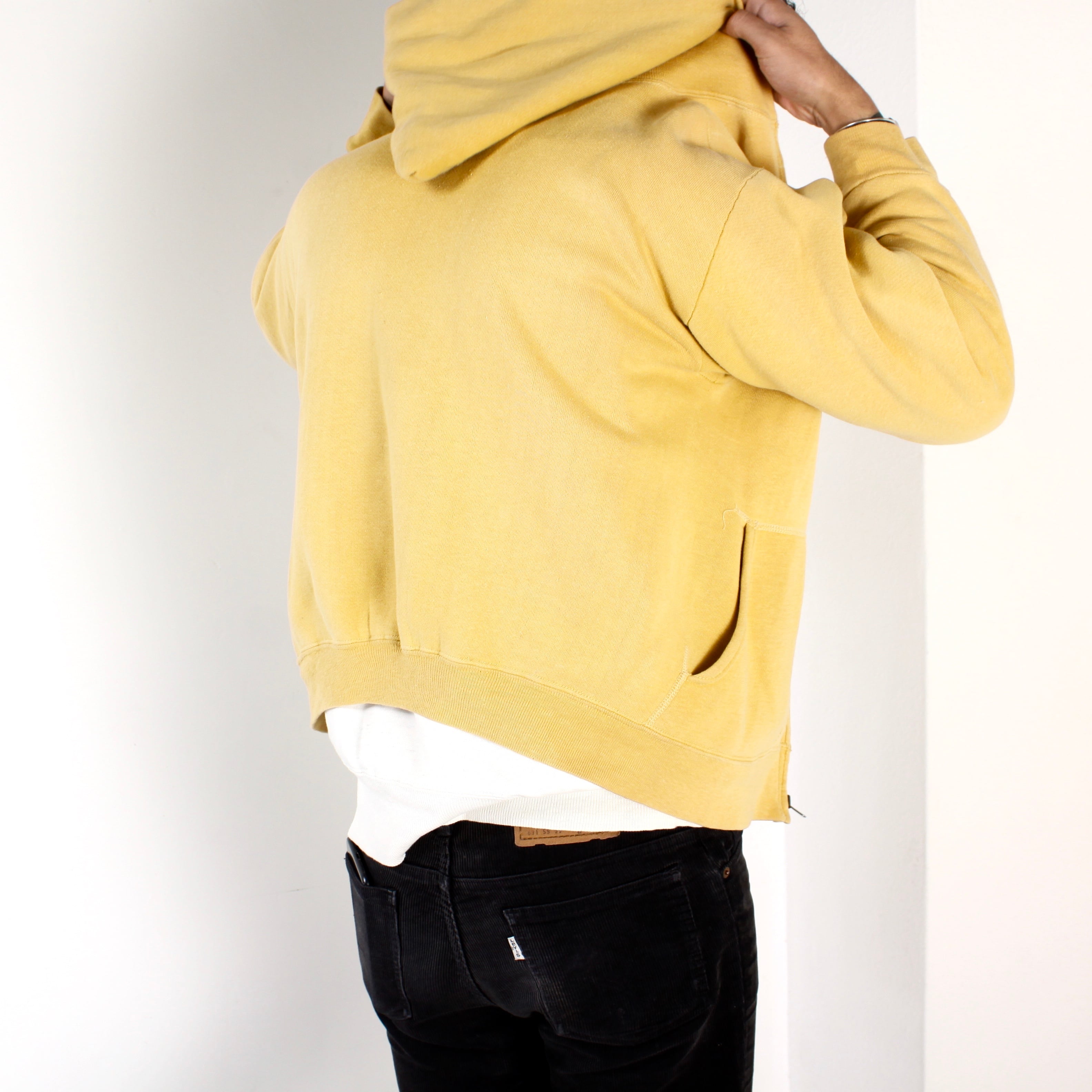 0459. 1960's zipup sweat hoodie mustard 60s 60年代