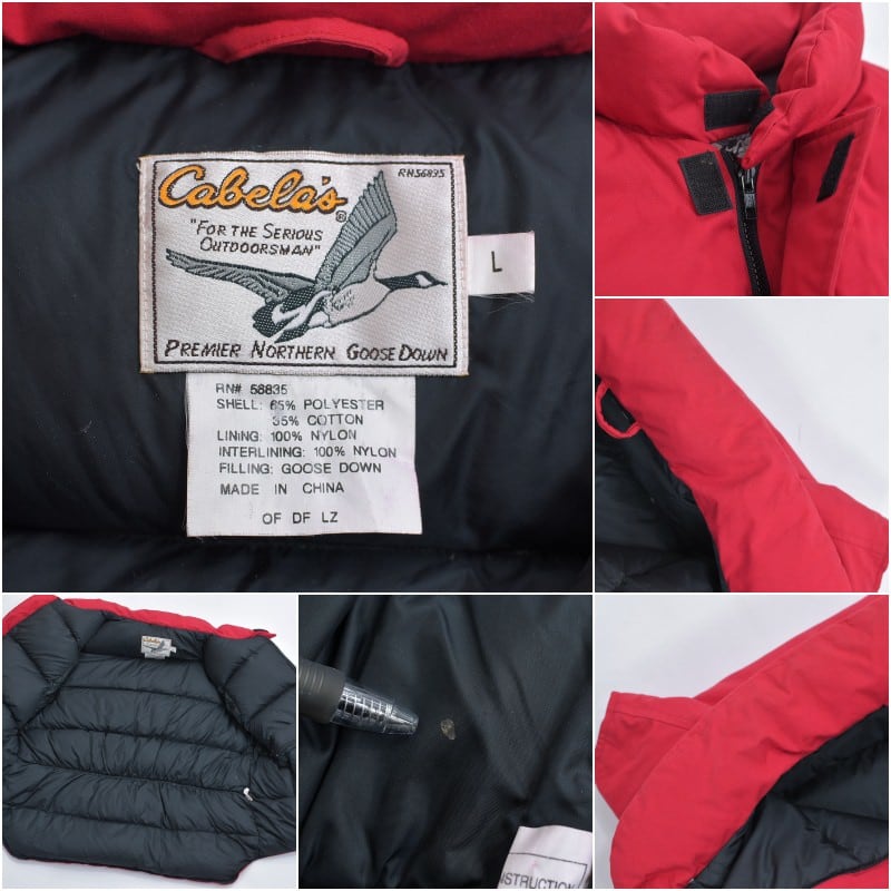 80s~ USA製 Cabela's カベラス グースダウン ベスト ハンティング 80s~ USA製 Cabela's カベラス グースダウン ベスト ハンティング