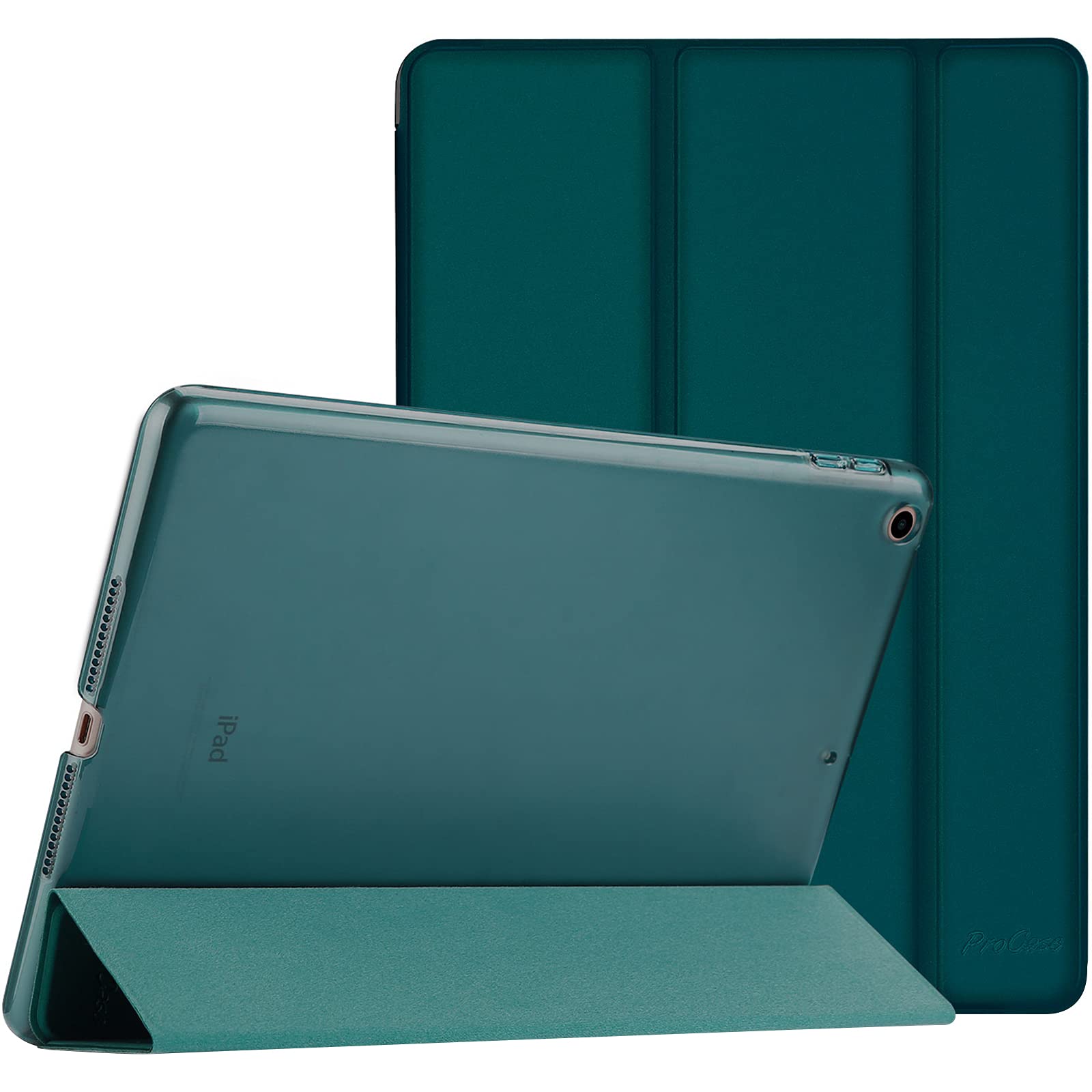 【数量限り】ProCase iPad 9.7(旧型)ケース スマート 超スリム スタンド フォリオ保護ケース 半透明フロスト バックカバー 対応機種:iPad 9.7 第6世代 2018 / 第5世代 2017 - エメラルド