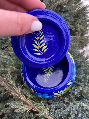 ペトリキウカ塗り　ジュエリーボックス（ティモシェンコ作）ウクライナ製