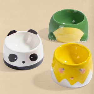 【GOODS】3色展開動物柄転倒を防止するボウル