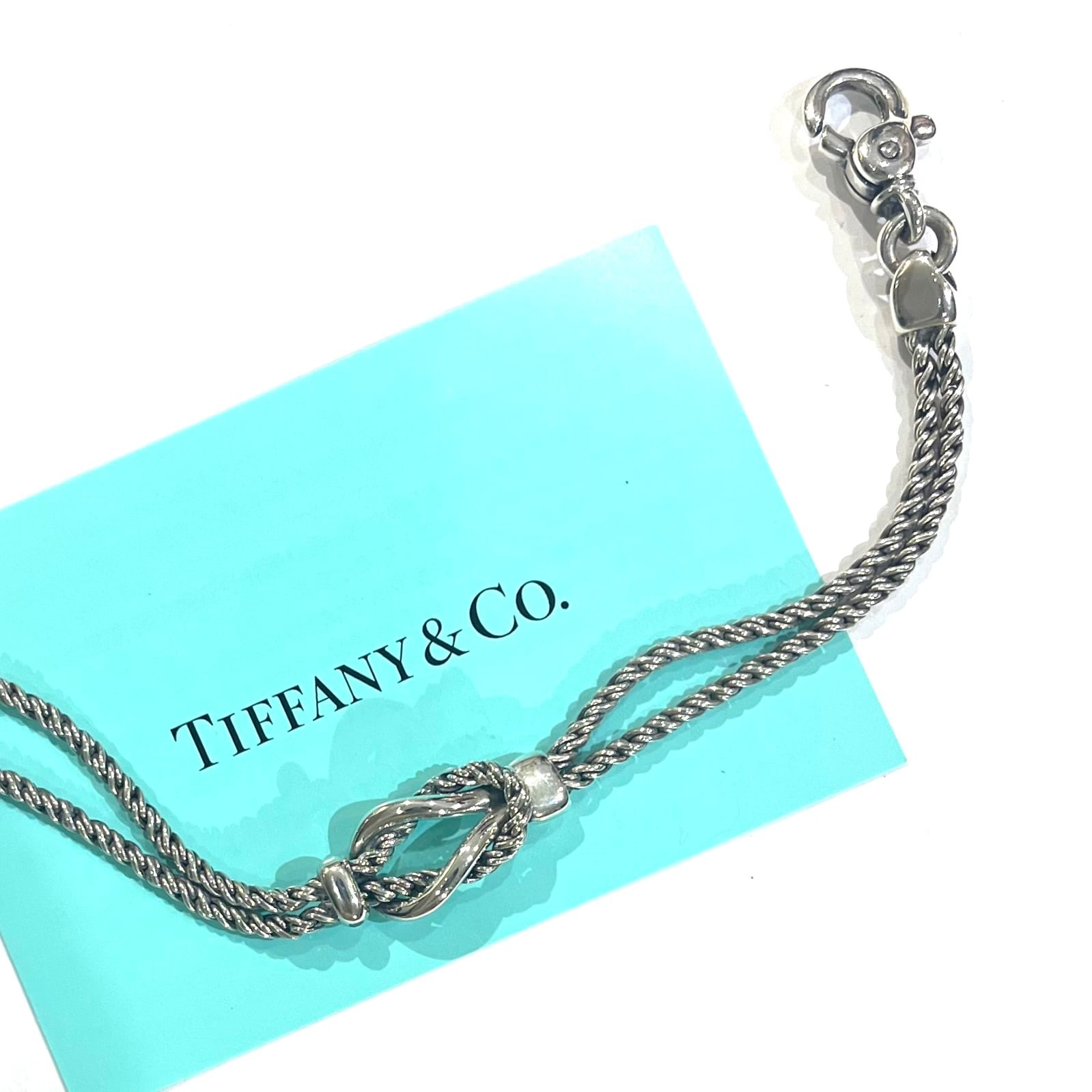 美品 OLD TIFFANY&Co シルバー925 ロープチェーン ブレスレット 希少【TIFFANY&CO.】 ティファニー アンドコーダブルロープツイスト