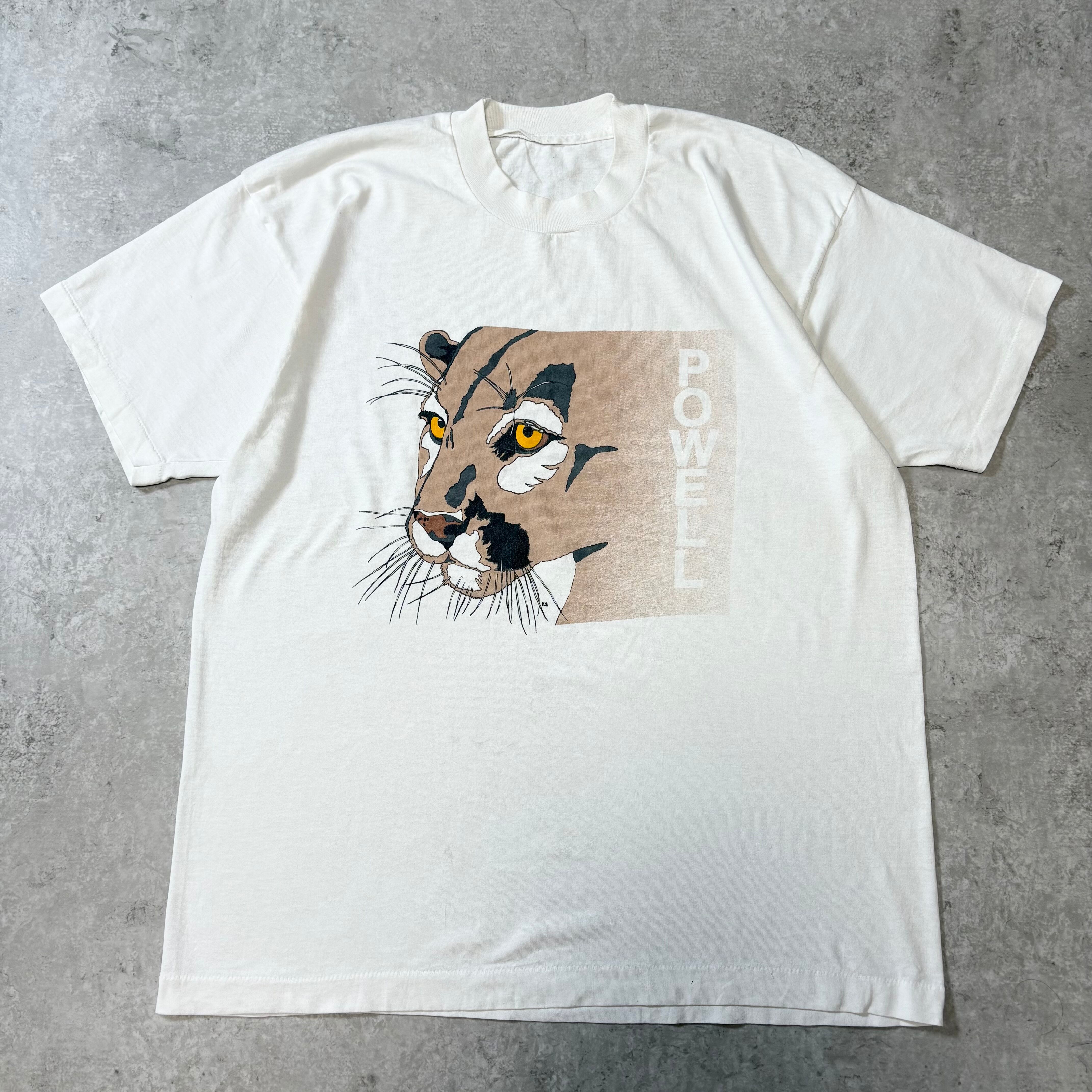 1990s "Animal" S/S T-shirt "Powell" / 1990年代 半袖 Tシャツ アニマル ホワイト 白