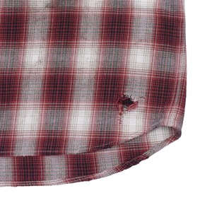 【KAMIYA】OG Check Sun-Faded Hooded Shirt
