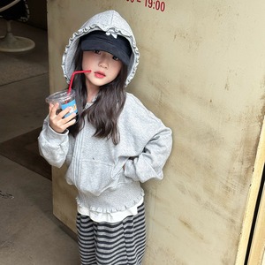 秋フリルデザイントスウェットジャケット