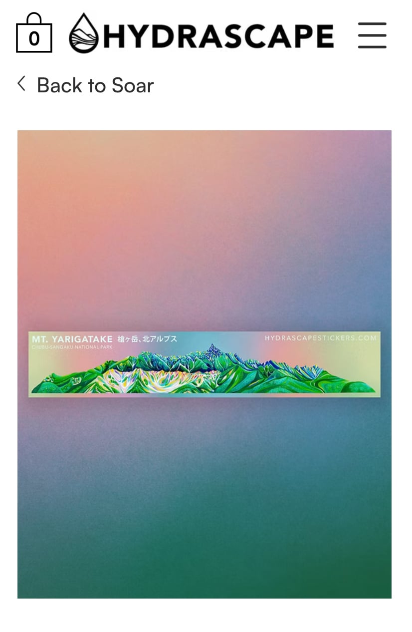 Infinity Stickers®』△Mount Yarigatake Miniscape Sticker（サイズ