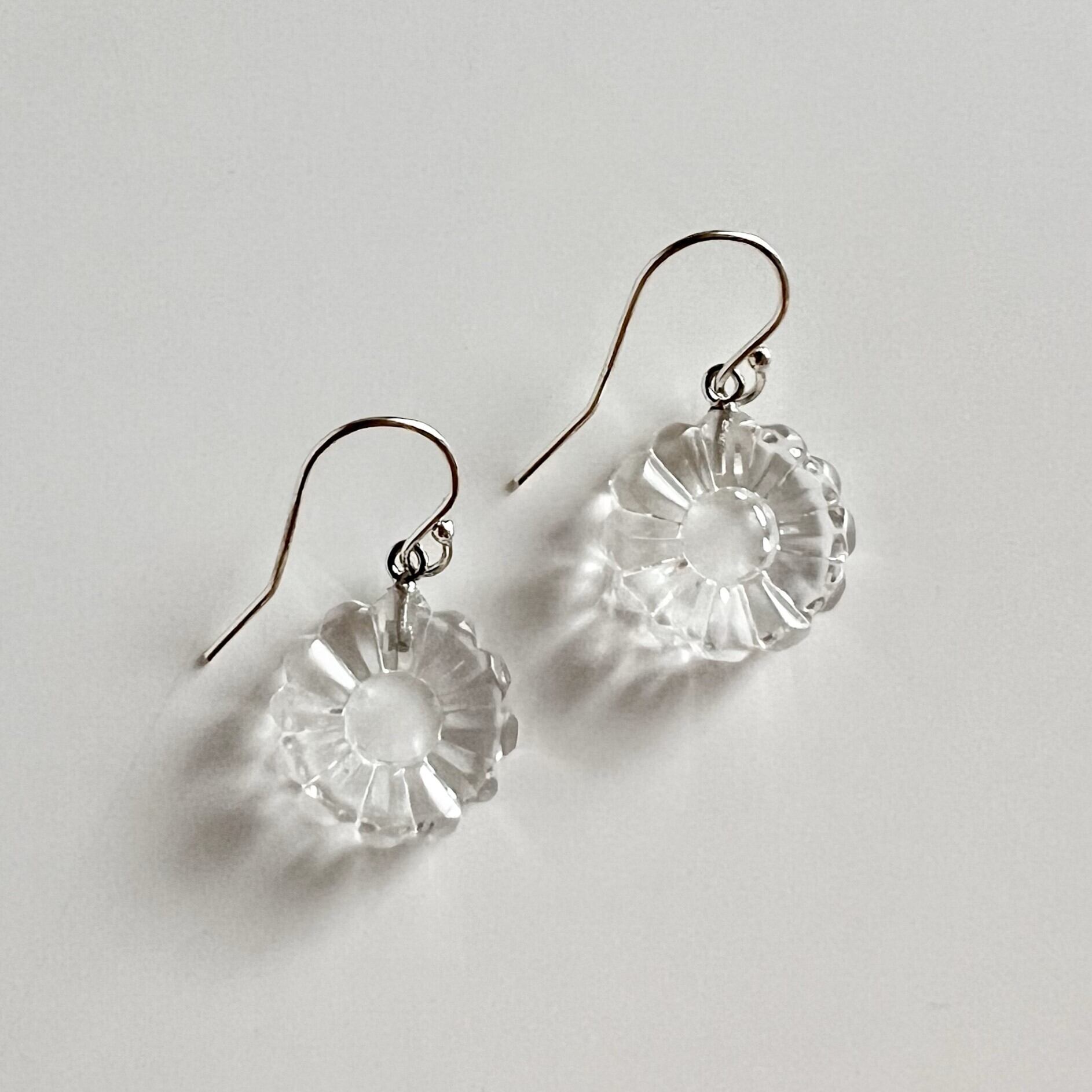 *⋆꒰ঌガラスのピアスёイヤリングetc.໒꒱⋆*オーダー ガラスピアス 12カット | Snow Glass