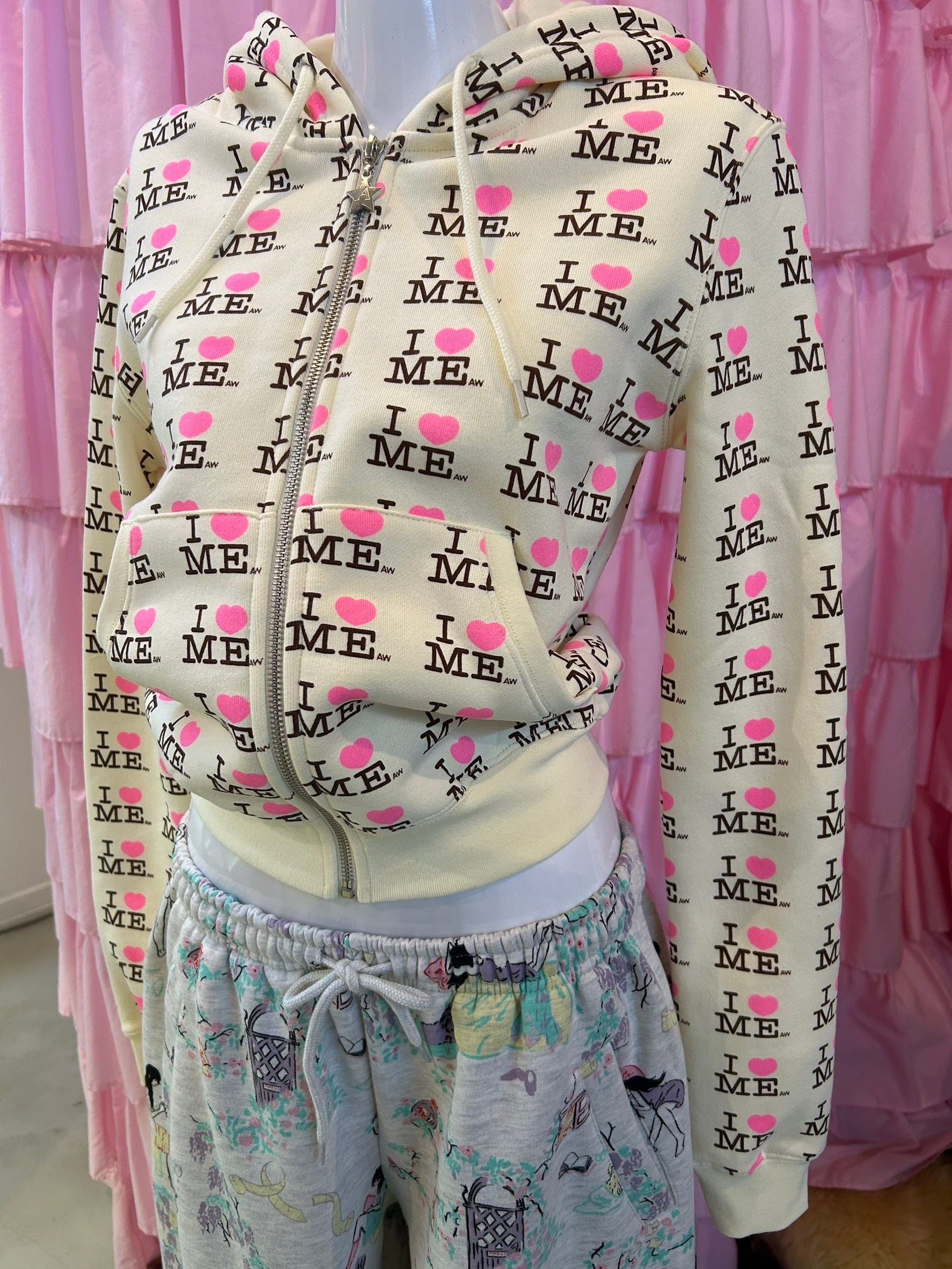 Ashley WILLIAMS I♡ME SHRUNK BABY HOODIE / yellow