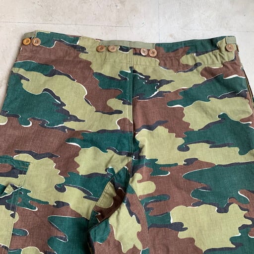 50's ベルギー軍 M58 ジグソーカモ オーバーパンツ 美品 ボタンフライ