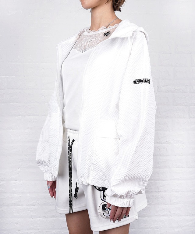 【直営限定ITEM】シアサッカージップフーディー (WHITE)　CQ-48152H