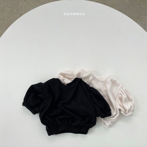 （即納）ellymolly / embossed line crop tee