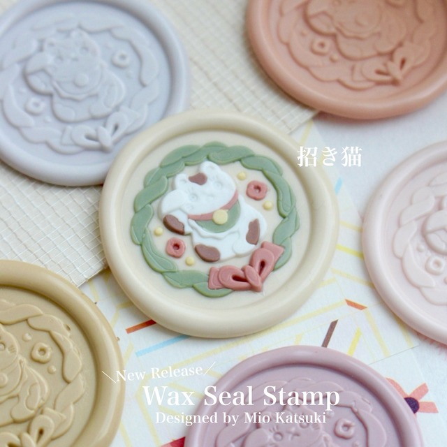 【カツキミオ】Wax seal stamp │ Bear / Dog【25mm】