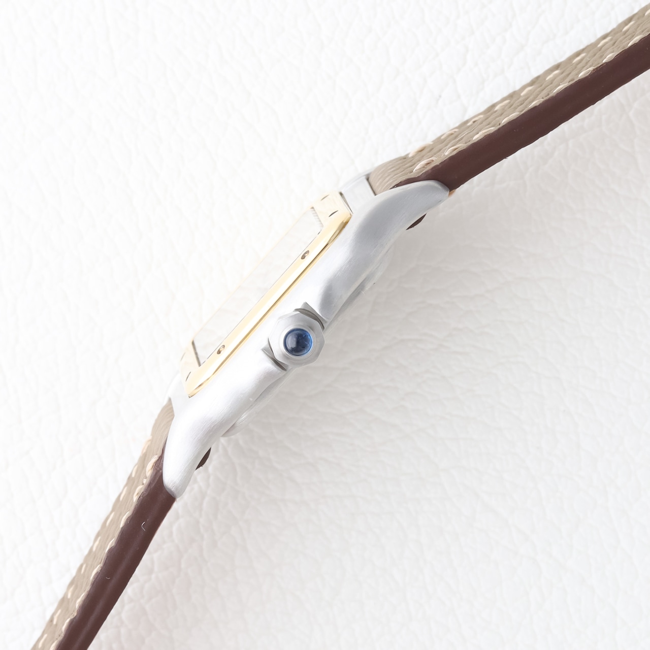 カルティエ パンテール SM ゴールド×シルバー レザーバンド