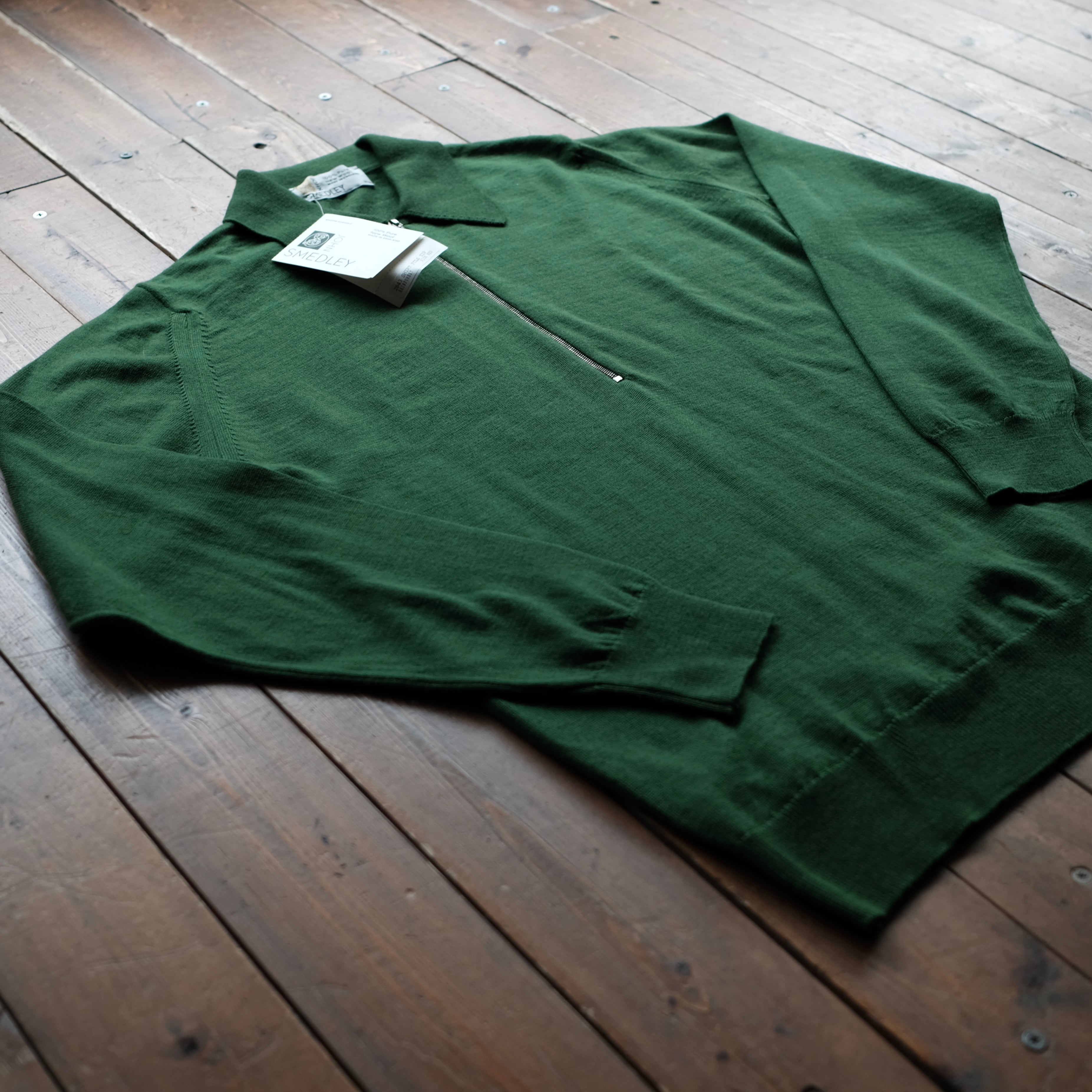 90s JOHN SMEDLEY DEAD STOCK GREEN POLO SHIRT | safarionline