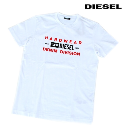 DIESEL ディーゼル Tシャツ 半袖 プリント Tシャツ メンズ　T-DIEGOS-K32 WHITE 2020 秋モデル