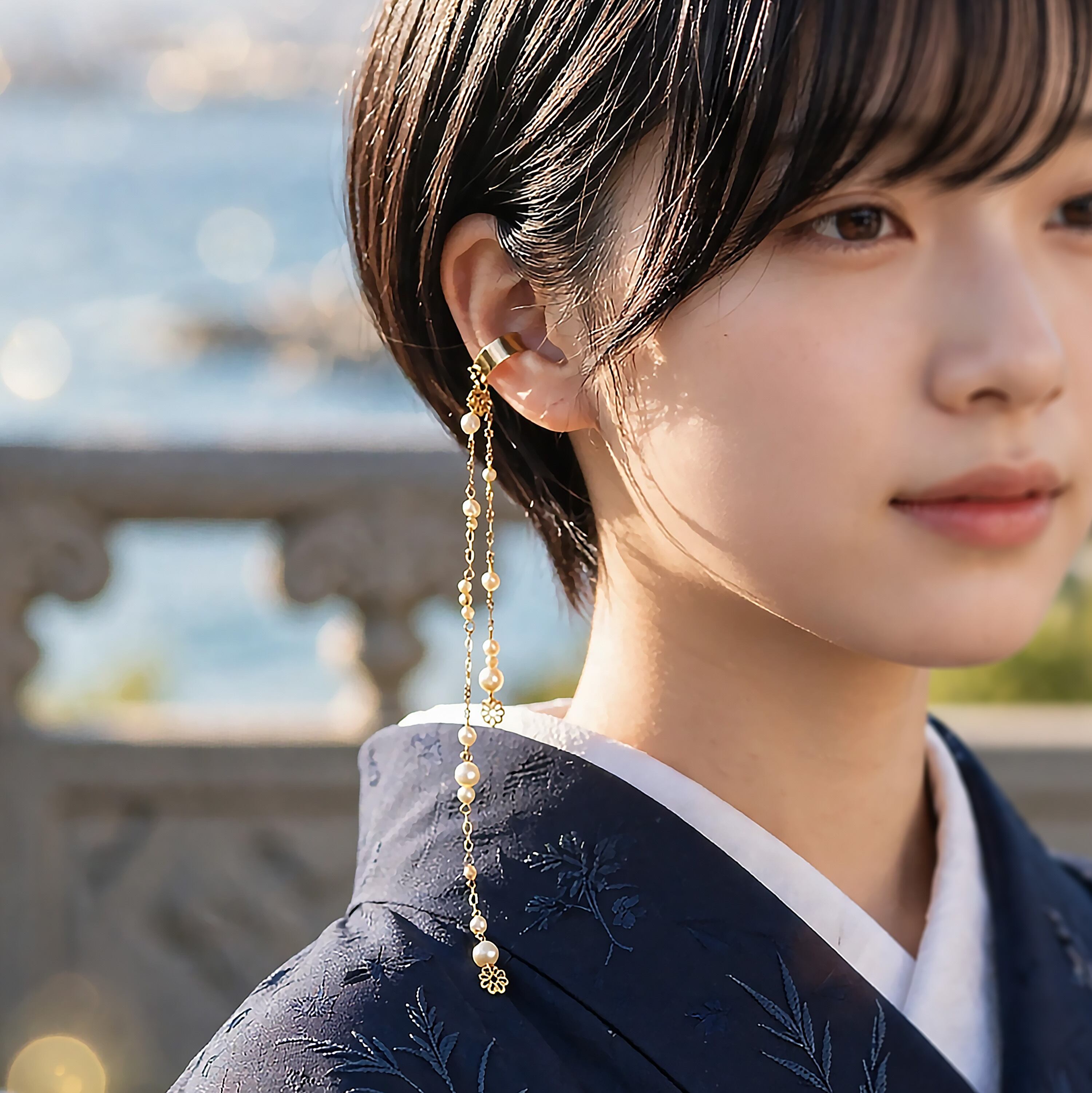 かたっぽイヤーカフ「りん、きらきら」