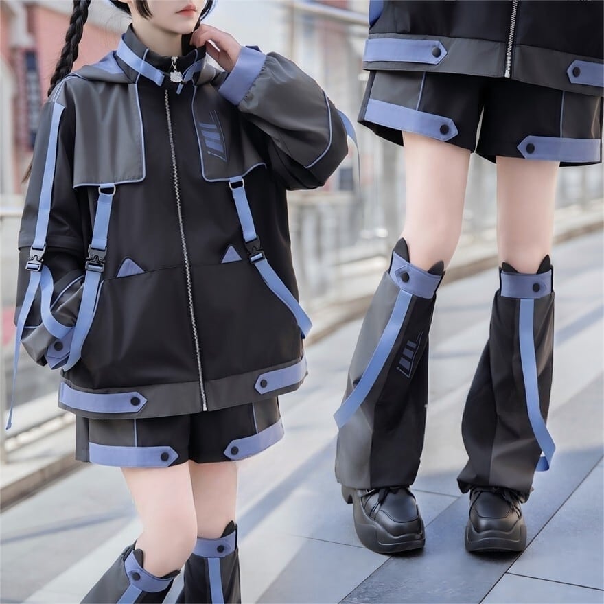 SEASONZ サイバーパンク 地雷系 猫耳 ケモ耳 セットアップ 3点セット