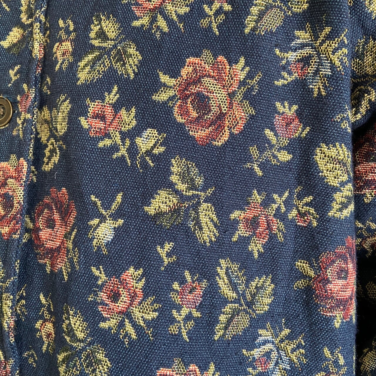 Denim＆Co 刺繍 総柄 花 ゴブラン織り ジャケット メンズXL相当