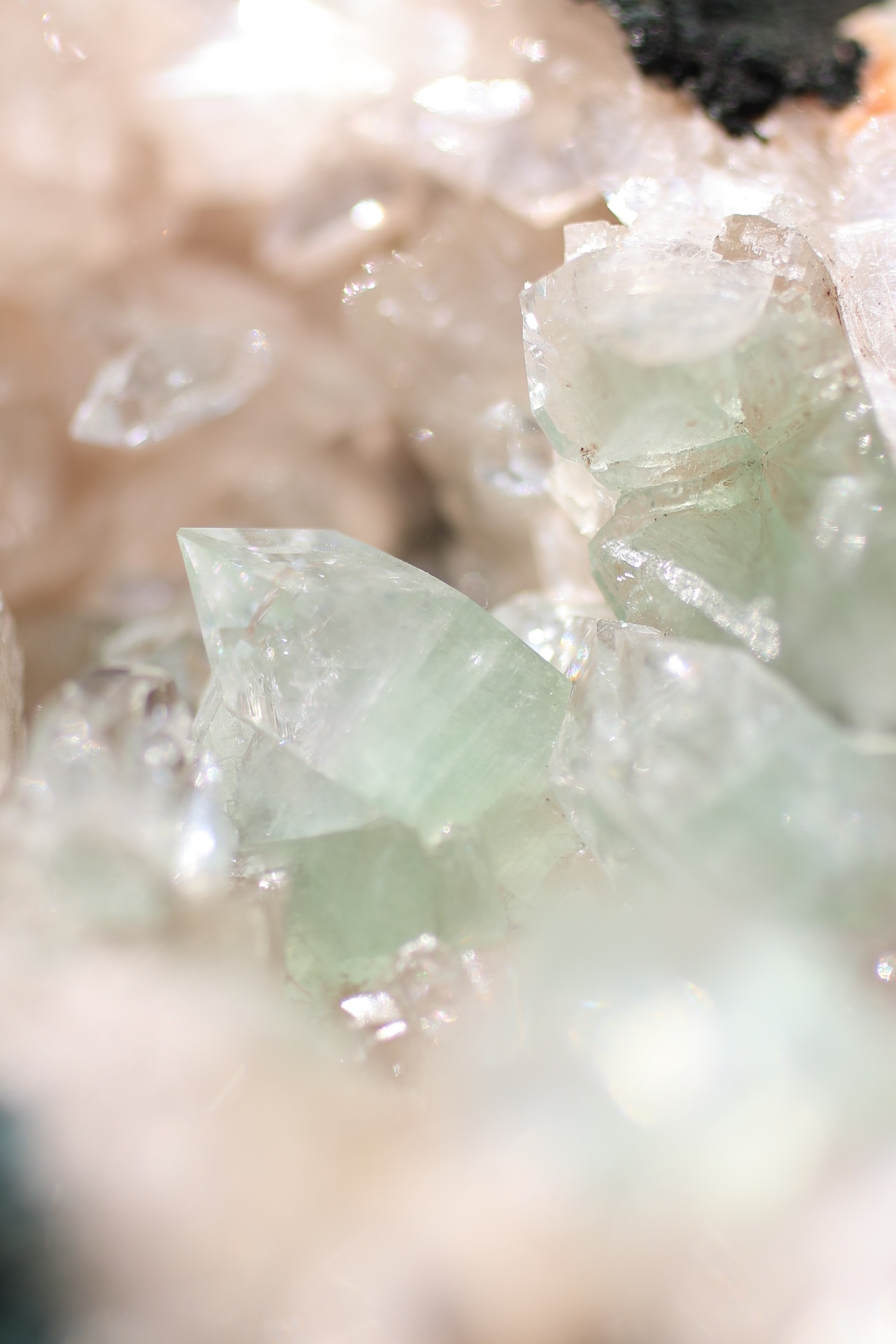 グリーンアポフィライト × ヒューランダイト Green Apophyllite × Heulandite | 天然石 原石 鉱物 パワーストーン | st00417