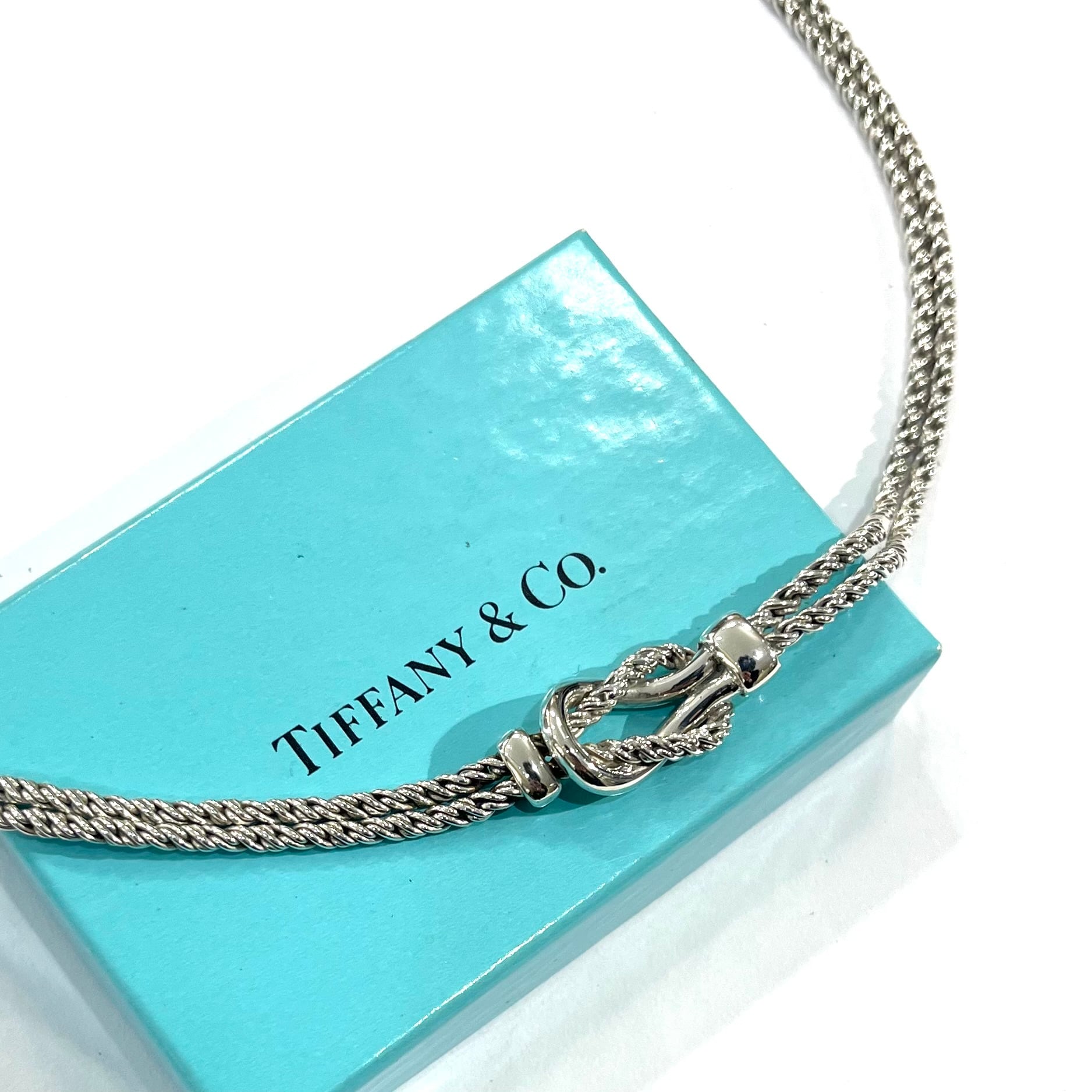 希少【TIFFANY&CO.】 2360 ティファニー ツイストダブルロープ