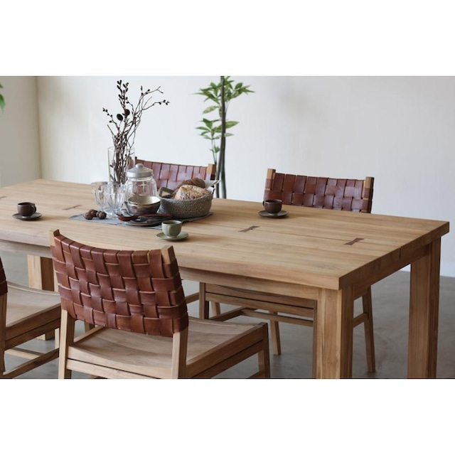 ダイニングテーブル 4人 150 おしゃれ 北欧 チーク材 無垢材 木製 木 天然木 ナチュラル 幅150cm