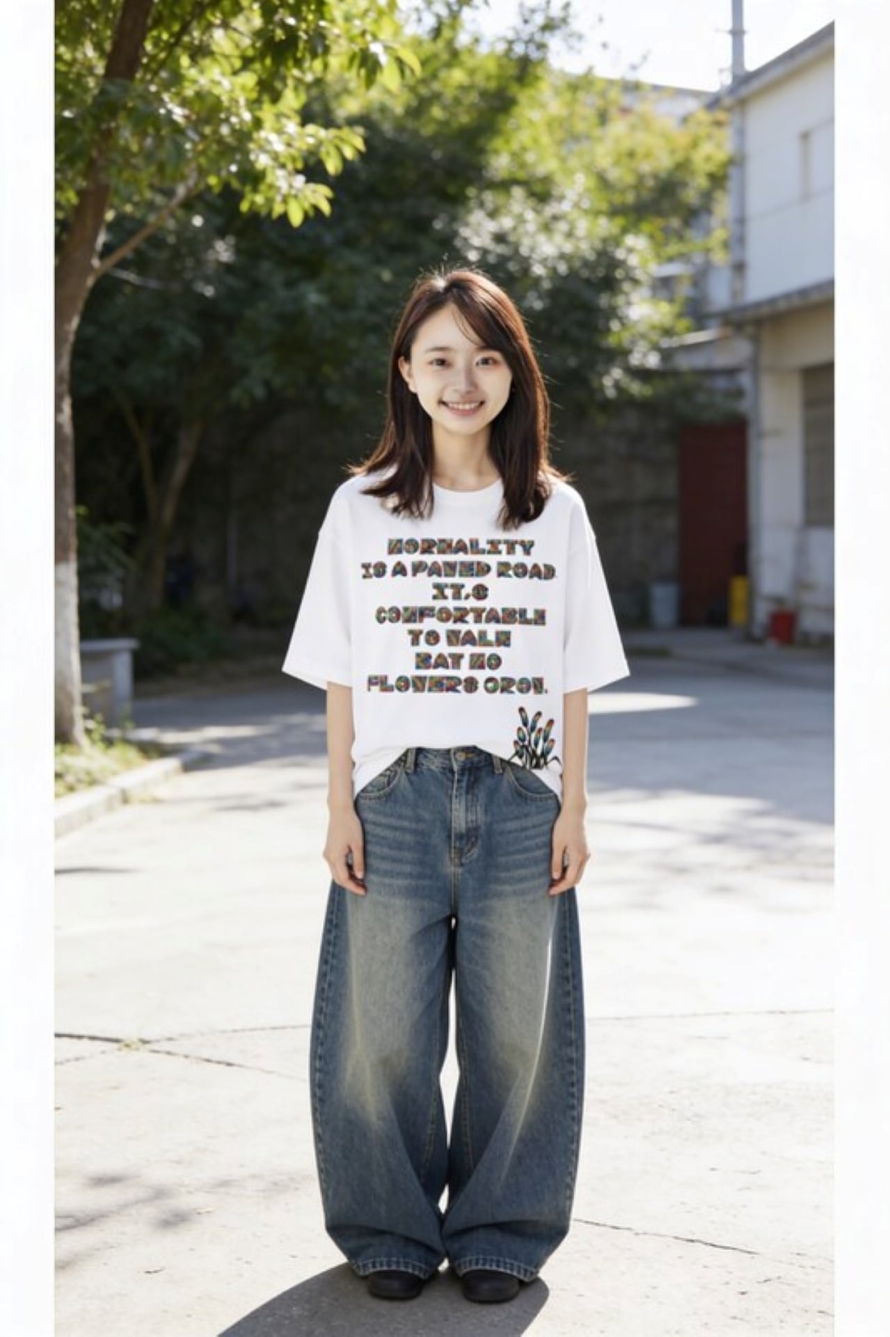 DHD(C)036【Tシャツ（ホワイト）　５歩】