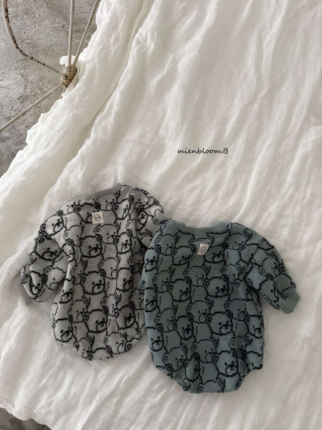 予約⌇mienBloom.b / Knit Bear Suit