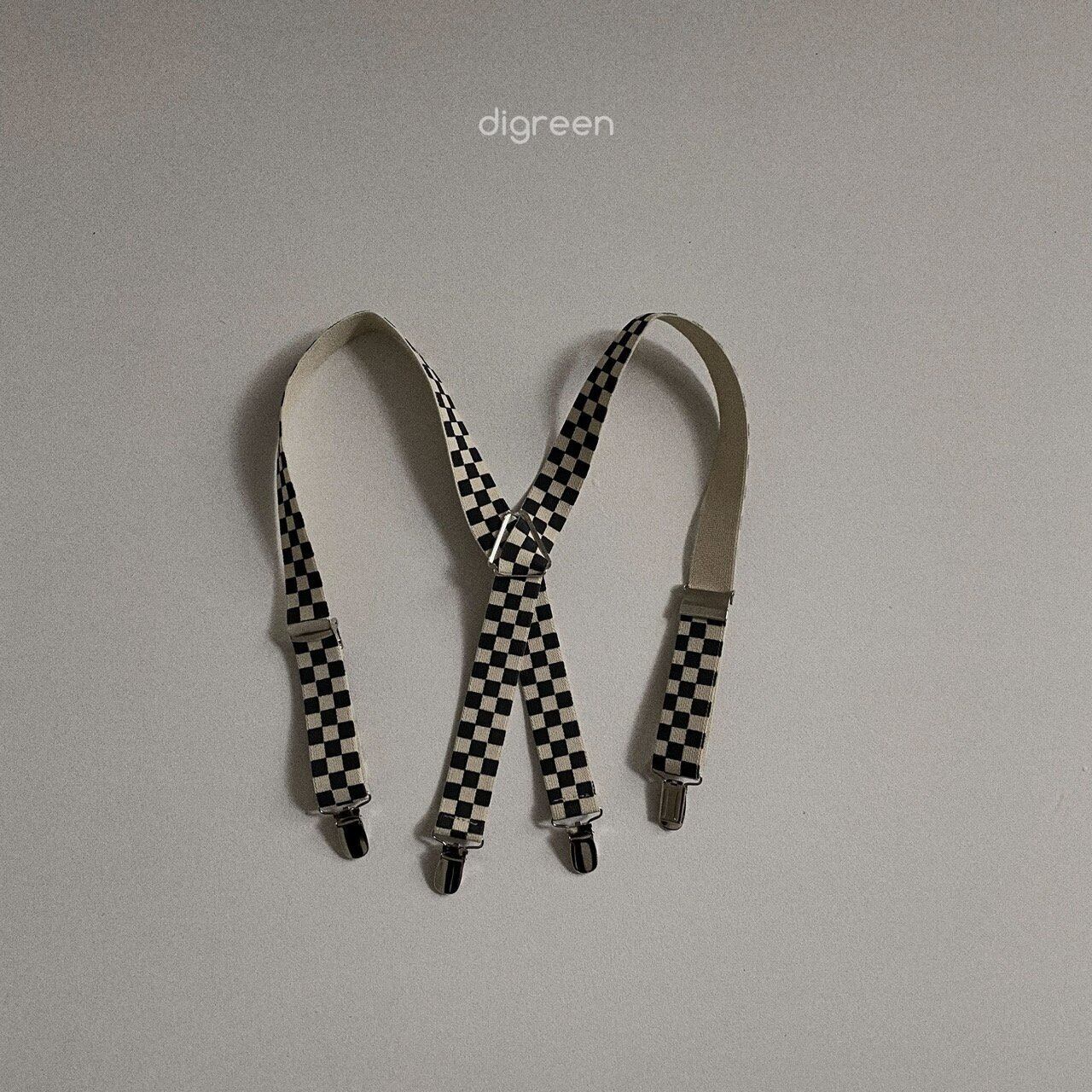 [お取り寄せ] green checker board suspender
