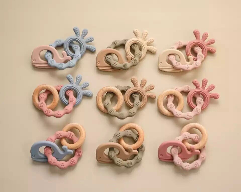 歯がため用おもちゃ(シリコン&木製) / 女の子 / 男の子 / ( A〜I )