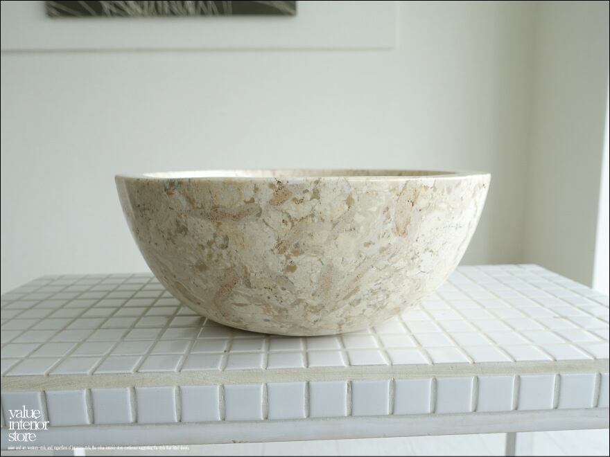 天然大理石 洗面ボウル ivfl03/30cm ウォッシュボウル 手洗い鉢 手洗器 洗面器 手洗いボウル トイレ用品 お手洗い用 マーブル Φ30 × H12.5cm idawash