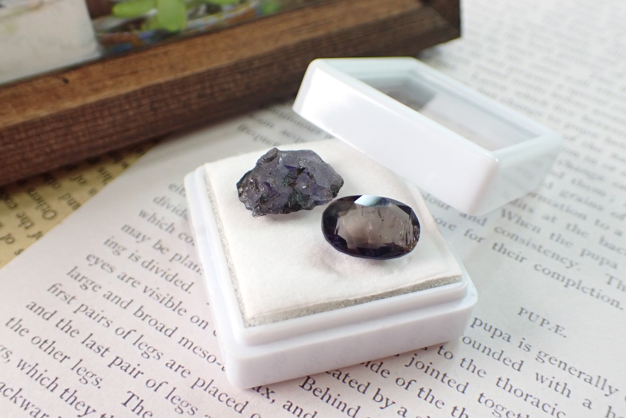 【原石セット】アイオライト 2.91ct/3.59ct ［C1‐410］