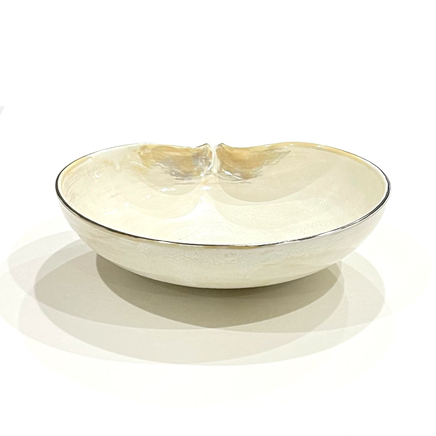 白結晶縁銀 片口 浅鉢20cm | 24to3［西富陶磁器オンラインストア