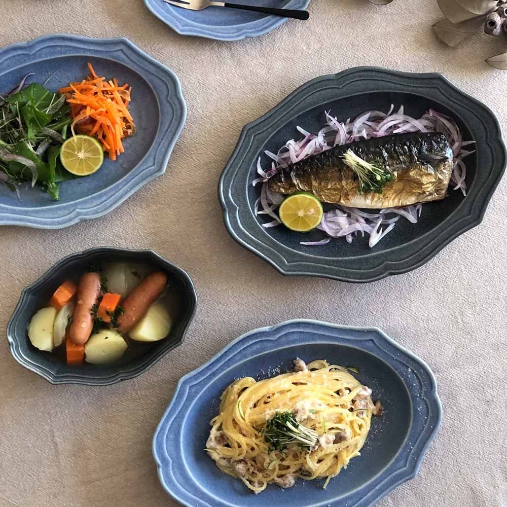 11730 TOJIKITONYA【Carbel（カーベル）】オーバルボウル：ブルー