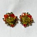 Vintage Multi Color Cluster Earrings ①