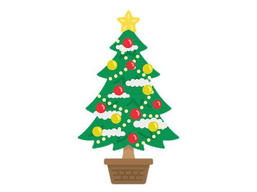 クリスマスツリーのイラスト（eps+pngデータセット） | イラスト
