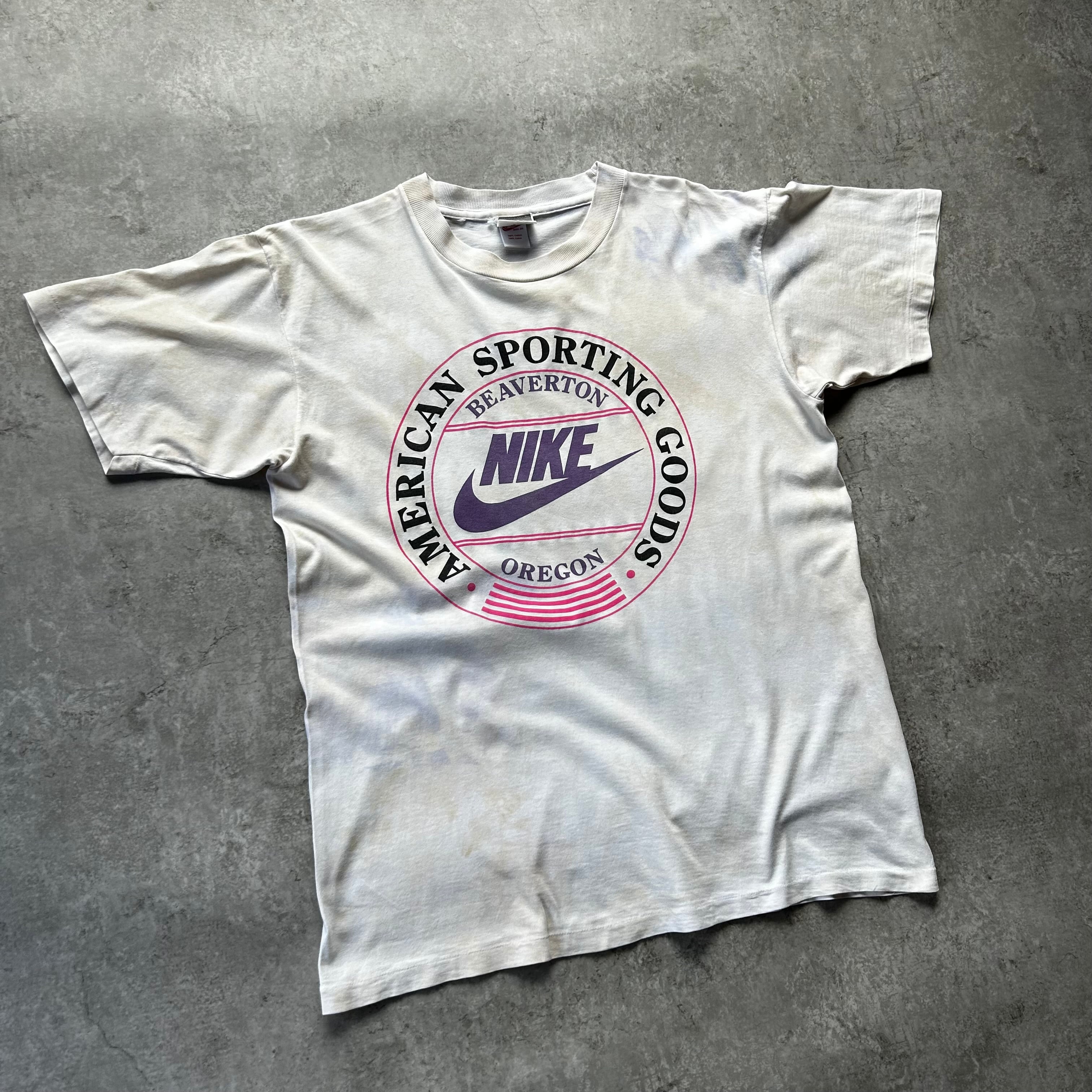 80s90s NIKE ナイキ tシャツ イギリス製 ホワイト L 銀タグ | 東京準備室