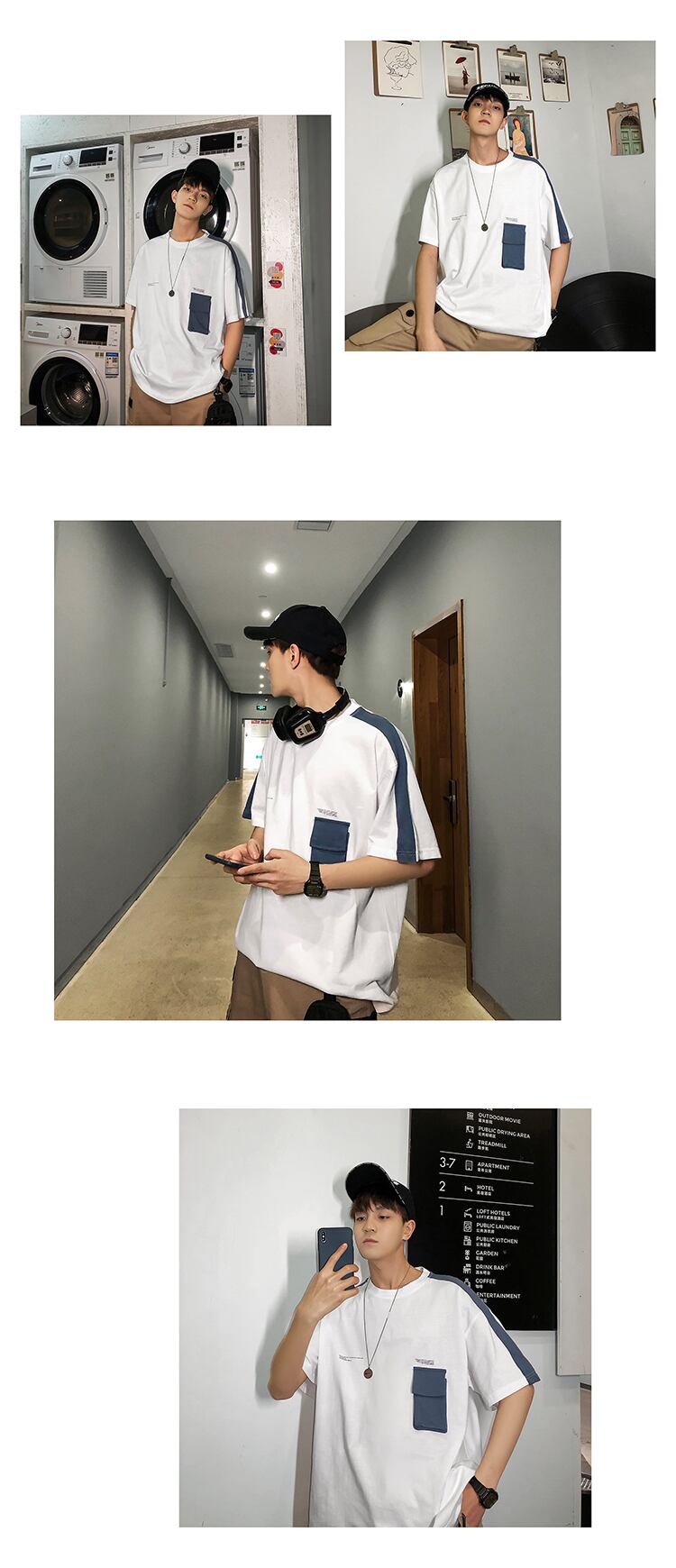 全2色 Tシャツ カットソー カジュアル シンプル 無地 おしゃれ