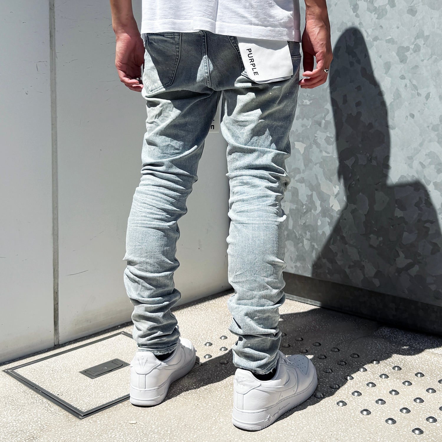PURPLE BRAND / P001 Worn Light Indigo Reflective | HOLICK